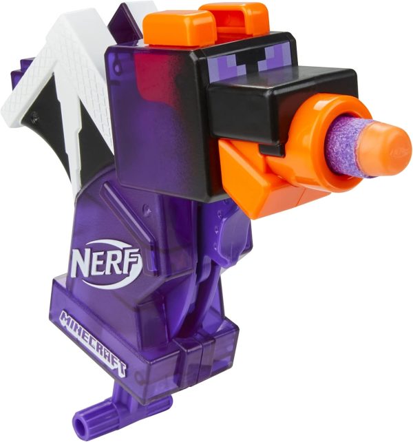 Hasbro Nerf MicroShots Minecraft Ender Dragon Mini Blaster, Minecraft Dragon Mob Design, Includes 2 Official Nerf Elite Darts, Priming Handle, F4423 - Image 2