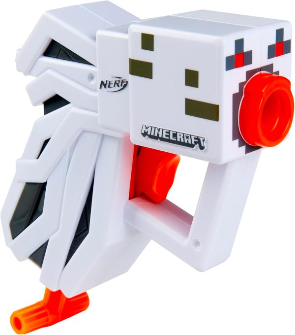 Hasbro Nerf MicroShots Minecraft Ghast Mini Blaster, Minecraft Ghast Mob Design, includes 2 Official Nerf Elite Darts, Pull-Down Priming Handle, F4421 - Image 8