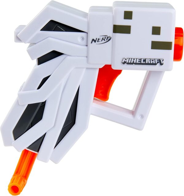 Hasbro Nerf MicroShots Minecraft Ghast Mini Blaster, Minecraft Ghast Mob Design, includes 2 Official Nerf Elite Darts, Pull-Down Priming Handle, F4421 - Image 7