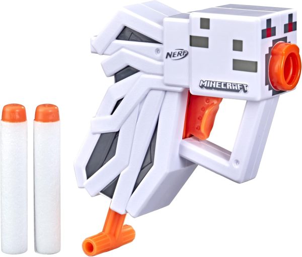 Hasbro Nerf MicroShots Minecraft Ghast Mini Blaster, Minecraft Ghast Mob Design, includes 2 Official Nerf Elite Darts, Pull-Down Priming Handle, F4421 - Image 6