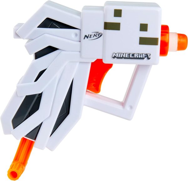 Hasbro Nerf MicroShots Minecraft Ghast Mini Blaster, Minecraft Ghast Mob Design, includes 2 Official Nerf Elite Darts, Pull-Down Priming Handle, F4421 - Image 5