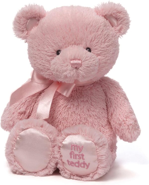 Baby GUND My First Teddy Bear, Ultra Soft Animal Plush Toy for Babies and Newborns, Pink, 10”