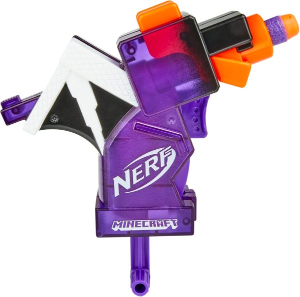 Hasbro Nerf MicroShots Minecraft Ender Dragon Mini Blaster, Minecraft Dragon Mob Design, Includes 2 Official Nerf Elite Darts, Priming Handle, F4423 - Image 5