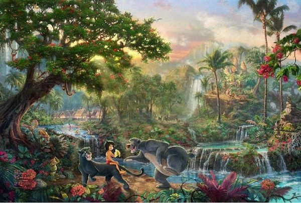 Ceaco 4-in-1 Multi-Pack Thomas Kinkade Disney Dreams Collection (Lion King, Peter Pan, Tiana , The Jungle Book ) Jigsaw Puzzle (500 Pieces) - Image 5