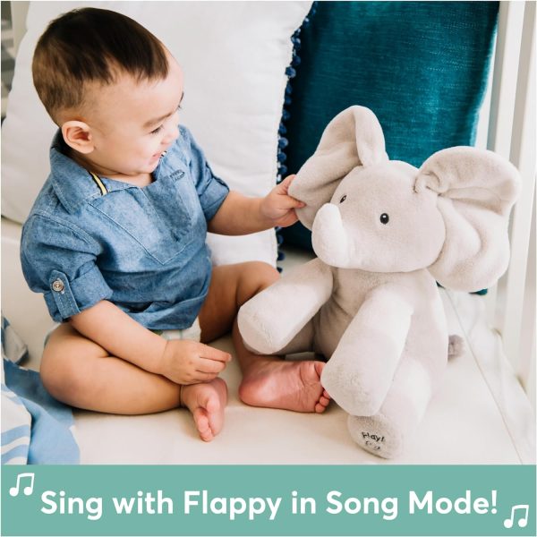 Baby GUND Official Animated Flappy The Elephant Stuffed Animal Baby Toy Plush for Baby Boys and Girls, Gray, 12" (Song Styles May Vary) - Image 7