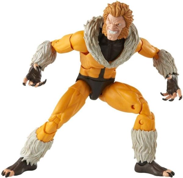 Hasbro Marvel Legends Series X-Men Sabretooth Action Figure 6-Inch Collectible Toy, 3 Build-A-Figure Part, F3693