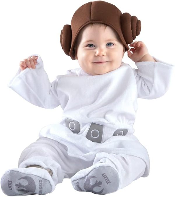 STAR WARS OFFICIAL PRINCESS LEIA HALLOWEEN COSTUME FOR BABIES - Poly Jersey Tunic And Pants With Hair Buns Cap And Booties