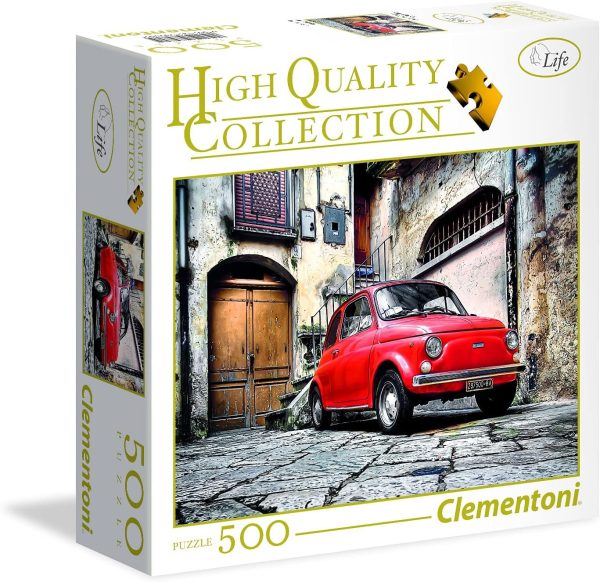 Clementoni Fiat 500-500 Piece Jigsaw Puzzle for Adults (Square Box)