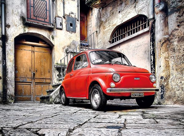 Clementoni Fiat 500-500 Piece Jigsaw Puzzle for Adults (Square Box) - Image 2