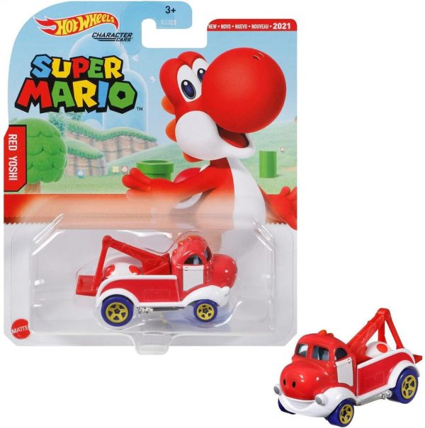 Hot Wheels Gamer Character Cars Super Mario - Red Yoshi