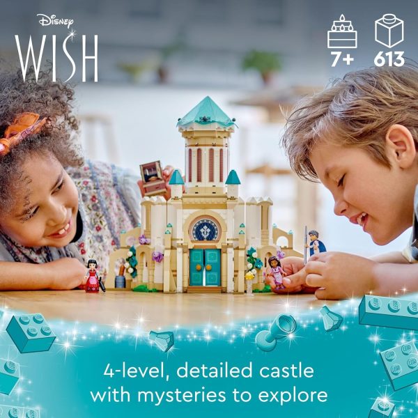 LEGO Disney Wish: King Magnifico’s Castle 43224 Building Toy Set, A Collectible Set for Kids Ages 7 and up to Play Out Favorite Scenes from The Disney Movie, Inspire Pretend Play Within The Palace - Image 2