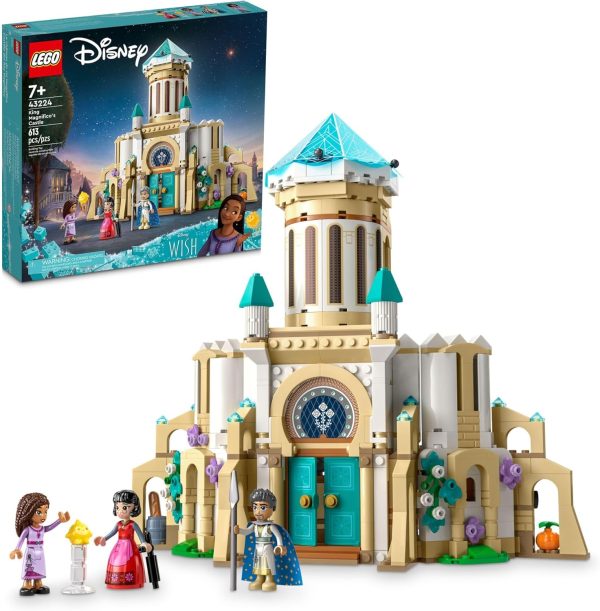 LEGO Disney Wish: King Magnifico’s Castle 43224 Building Toy Set, A Collectible Set for Kids Ages 7 and up to Play Out Favorite Scenes from The Disney Movie, Inspire Pretend Play Within The Palace