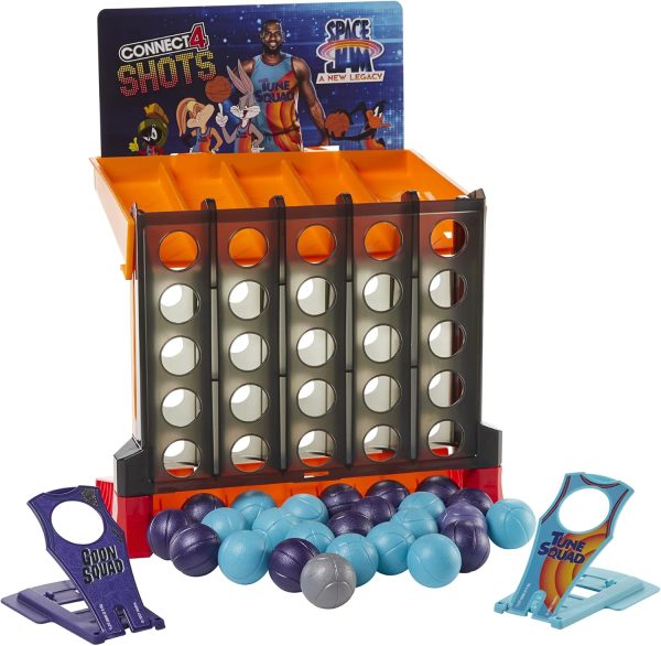 Hasbro Connect 4 Shots: Space Jam A New Legacy Edition Game, Inspired by The Movie with Lebron James, Fast-Action Game for Kids Ages 8 and Up, Bilingual - Image 2