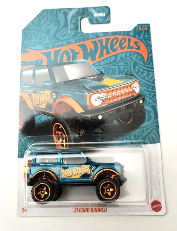 Hot Wheels 1:64 Scale Die-Cast Toy Car or Truck with Turquoise- & Copper-Colored Raijin Express